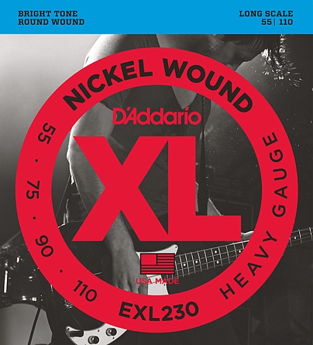 D'Addario EXL230 XL NICKEL WOUND   - Long Heavy 55-110 D`Addario