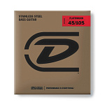 Фото:Dunlop DBFS45105 Flatwound Комплект струн для бас-гитары, 45-105
