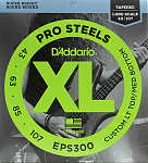 Фото:D'Addario EPS300 ProSteels Комплект струн для бас-гитары, Lt top/Med bottom, 43-107