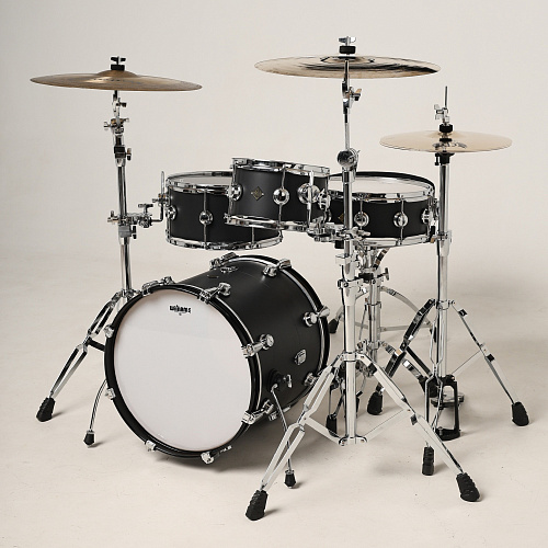 Мастерская Бехтеревых UBb-BL-1816/4 Барабанная установка компактная "Ракушка", чёрная