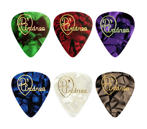 D'Andrea TDC351-096HV Designer Celluloid Медиаторы, 12 шт, целлулоид, 0,96 мм