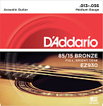 Фото:D'Addario EZ930 AMERICAN BRONZE 85/15 Струны для акустической гитары, 13-56
