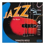 Фото:Thomastik JF364 Jazz Flat Wound Комплект струн для бас-гитары, никель, плоская оплетка, 44-96
