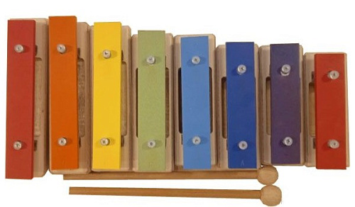 Sinkopa SGBA8-C Металлофон разборный (глокеншпиль) альт 8 нот, 2 палочки, цветной