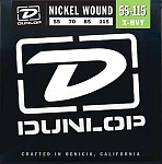 Фото:Dunlop DBN55115 Комплект струн для бас-гитары, никелированные, Extra Heavy, 55-115