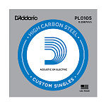 Фото:D'Addario PL0105 Plain Steel Отдельная струна без обмотки, сталь, .0105***