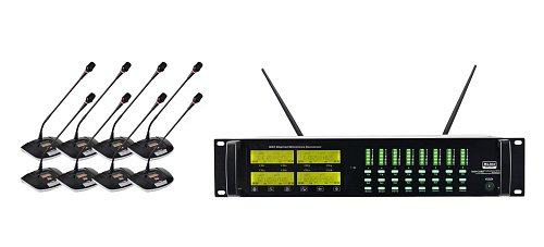 XLine MD-CS8 Беспроводная восьмиканальная конференц-система, диапазон UHF 650- 755 МГц