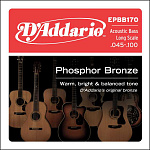 Фото:D'Addario EPBB170 Phosphor Bronze Комплект струн для акустической бас-гитары, ф/бр, Long Sc, 45-100
