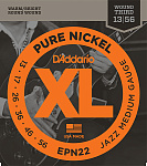 Фото:D'Addario EPN22 XL PURE NICKEL Струны для электрогитары чистый никель Jazz Medium 13-55 D`Addario