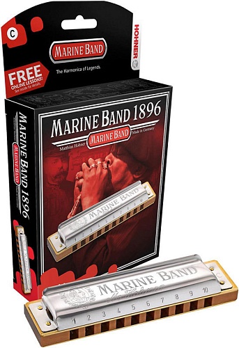 HOHNER Marine Band 1896/20 G гарм.минор (M1896286X). Диатоническая губная гармоника  Доступ на 30 дней к бесплатным урокам