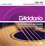 Фото:D'Addario EJ38H Phosphor Bronze Дополнительные струны для 12стр гитары, High Strung/Nashvil, 10-27