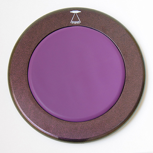 Ufopad UP11CVDRCH Тренировочный пэд, бесшумный, двусторонний, круглый 11", фиол/кр-хамелеон
