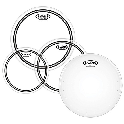 Evans EPP-EC2SHDD-R EC2S Clear Rock Комплект пластиков для малого и том барабана, 10"/12"/16"/14"