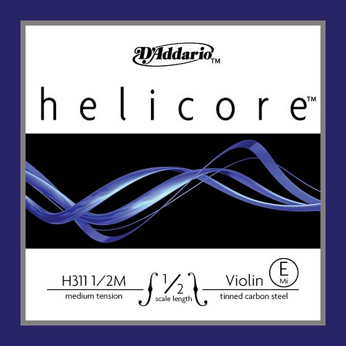 D'Addario H311-1/2M-B10 Helicore Отдельная струна Е/Ми для скрипки размером 1/2, ср. натяж, 10шт