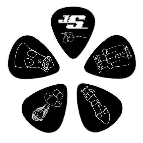 Planet Waves 1CBK6-10JS Joe Satriani Медиаторы, черные, 10шт, толстые