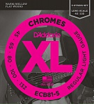 :D'Addario ECB81-5 Chromes    5- -, Light, 45-132, Long Scale