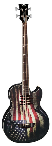 Dean MAKOB GLORY  Электроакустическая басгитара, графика "американский флаг"