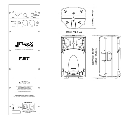FBT JMAXX 110A Двухполосная активная акустическая система