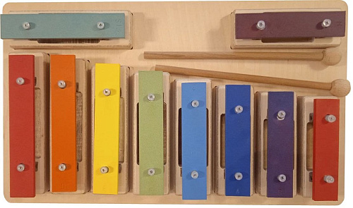 Sinkopa SGBS10-C Металлофон разборный (глокеншпиль) сопрано 8 нот+ 2 полутона, цветной