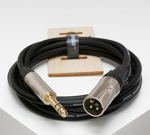 Shnoor MC226-XMJS-0,15m Кабель микрофонный, XLRM-6.35 мм стерео, 0.15 м