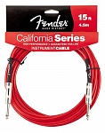 :FENDER 15' CALIFORNIA INSTRUMENT CABLE CANDY APPLE RED   4,5 