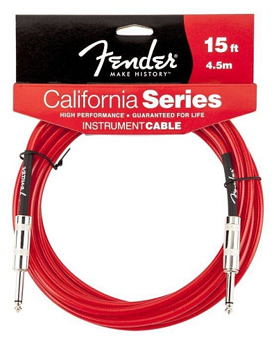 FENDER 15' CALIFORNIA INSTRUMENT CABLE CANDY APPLE RED   4,5 