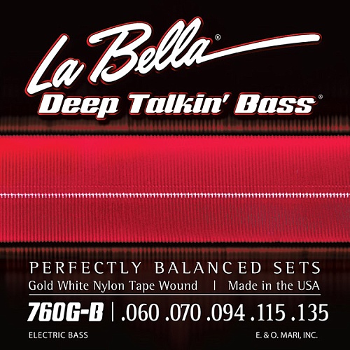 La Bella 760G-B Gold White Nylon    5- -, /., 60-135
