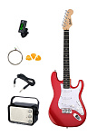 Фото:Belcat BST-KIT-RD Электрогитара с комбоусилителем и аксессуарами, красная