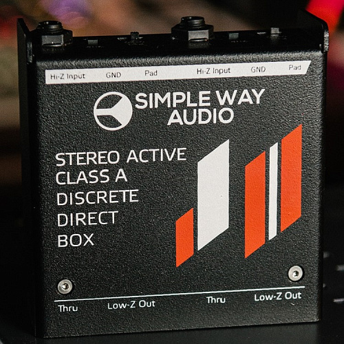 Simpleway Audio J2mini-steel Дибокс, преобразователь сигнала для гитары, активный, стальной корпус