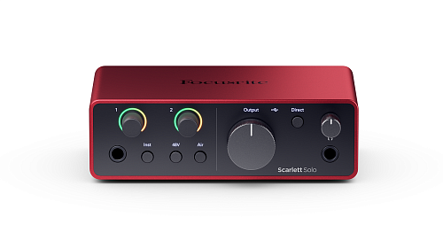 Focusrite Scarlett-Solo-4th-gen Scarlett Solo 4th gen Аудиоинтерфейс USB, 2 входа-2 выхода