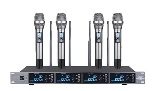 LAudio LS-215-M Беспроводная микрофонная система, 4 ручных передатчика