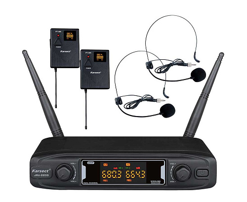 Karsect JRU-220D/PT-30C/HT-11A Радиосистема с 2 головными гарнитурами
