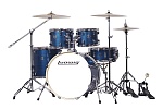 Фото:Ludwig LC196-4 Accent Pro Барабанная установка, синяя, 2 коробки