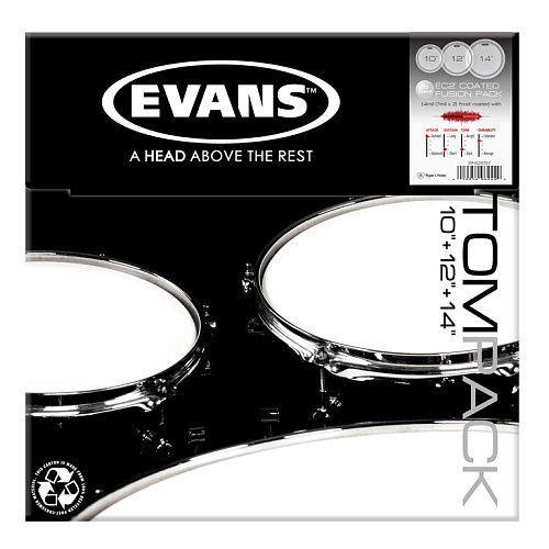 Evans ETP-EC2SCTD-F EC2 Fusion     , 10"/12"/14"