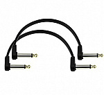Фото:Planet Waves PW-FPRR-204OS Custom Series Flat Инструментальный патч-кабель, 2шт, 10см