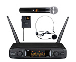 Фото:Karsect JRU-220D/HT-18C-1in + 1PT-30C/HT-11A Радиосистема с головной гарнитурой и ручным микрофоном