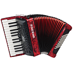 Фото:HOHNER The New Bravo II 48 red Комплект: аккордеон, чехол, ремни
