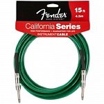 :FENDER 15' CALIFORNIA INSTRUMENT CABLE SURF GREEN   4,5 