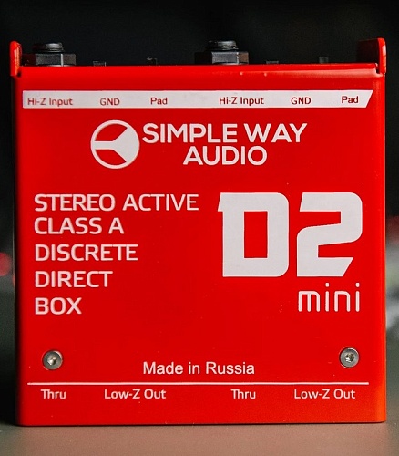 Simpleway Audio D2mini-steel Дибокс, преобразователь сигнала для гитары, активный, стальной корпус