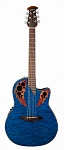 Фото:Ovation CE44P-8TQ Elite Plus Celebrity Mid-Depth Trans-Blue Quilt Электроакустическая гитара